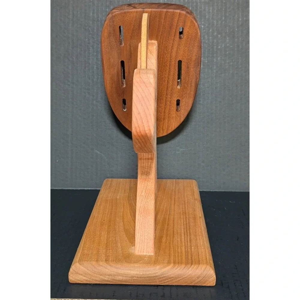 Missing Digit Wood Shop Natural Wood Spartan Warrior Knife‎ Block